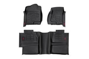 Chevrolet Silverado 2500 Floor Mats - Front + Rear - Rough Country - Sure-Fit - '01-'04